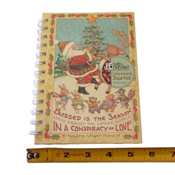 Mary Engelbreit Christmas Journal Blessed is the Season Santa Claus 80 Page NEW. - Picture 3 of 14